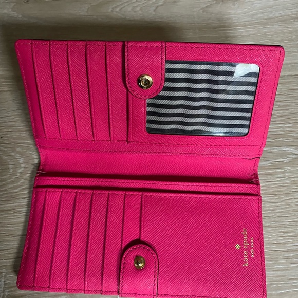Kate Spade REHAB Wallet Fuschia Hot Pink - Picture 3 of 5